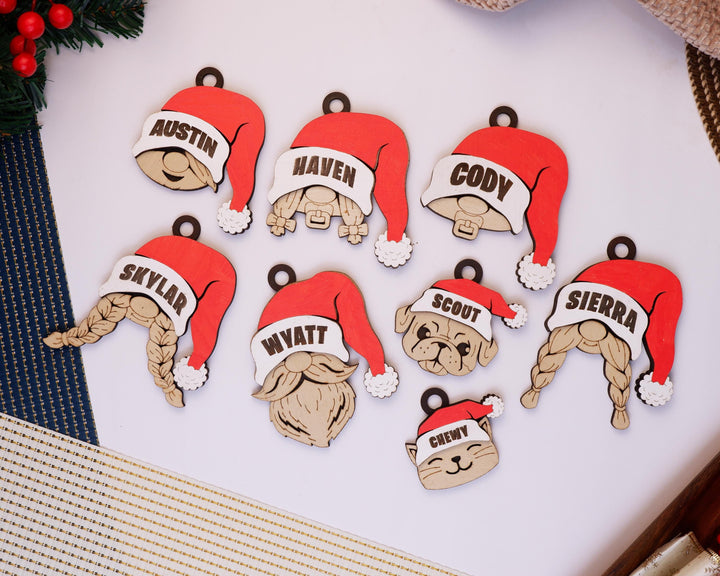 Santa Gnome Family - Customizable for the whole Family - SVG, PDF, AI Files - Works on all Lasers