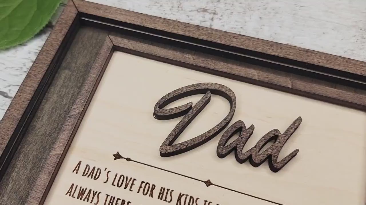 Dad's Toolbox Signage - 1-6 Name - 8 variations of 'Dad' - Tested on Glowforge, Xtool & Lightburn