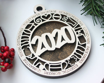 2020 Commemorative Ornament - SVG File Download - Sized for Glowforge - Christmas