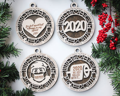 2020 Commemorative Ornament Pack - SVG File Download - Sized for Glowforge - Christmas