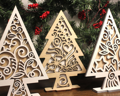 Designer Christmas Tree Set - SVG File Download - Tested on Glowforge