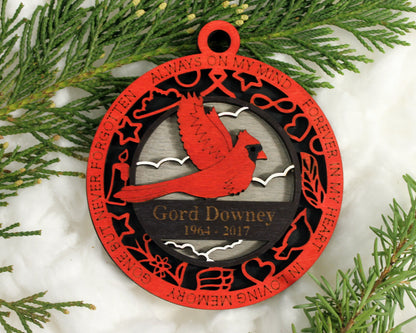 In Memory Ornament 3 Pack - SVG File Download - Sized & Tested for Glowforge - Christmas