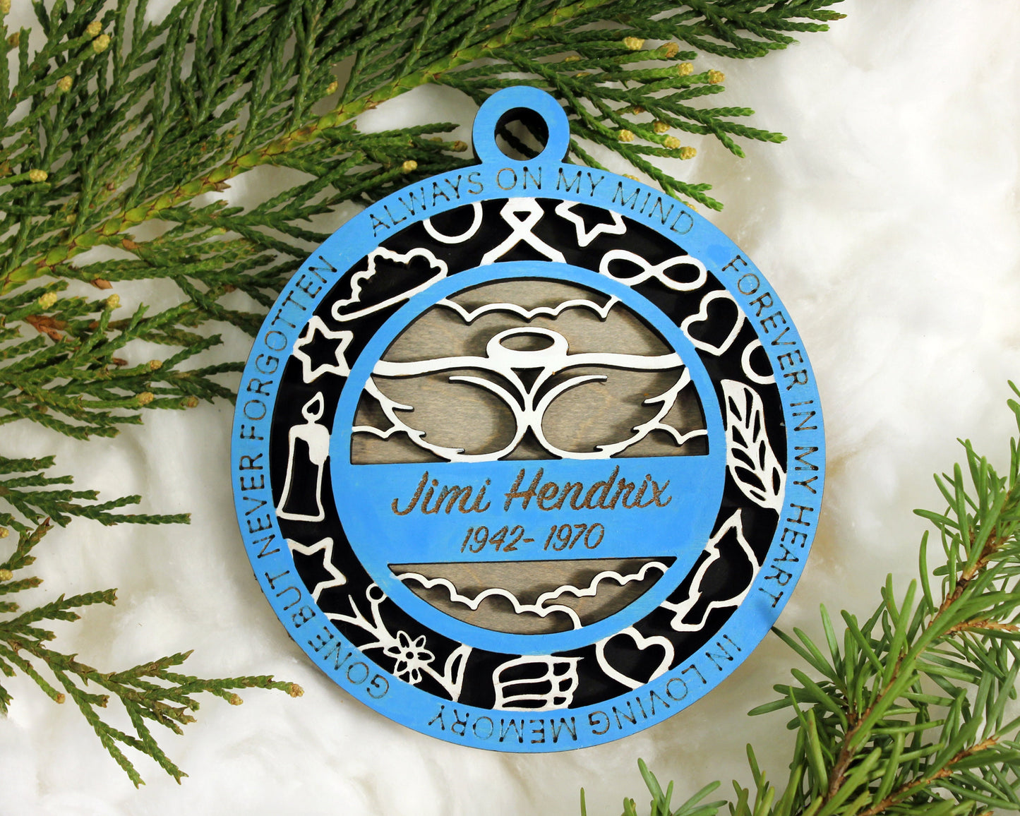 In Memory Ornament 3 Pack - SVG File Download - Sized & Tested for Glowforge - Christmas