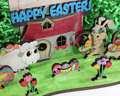 Easter Scene DIY Craft - SVG File Download - Sized & Tested on Glowforge