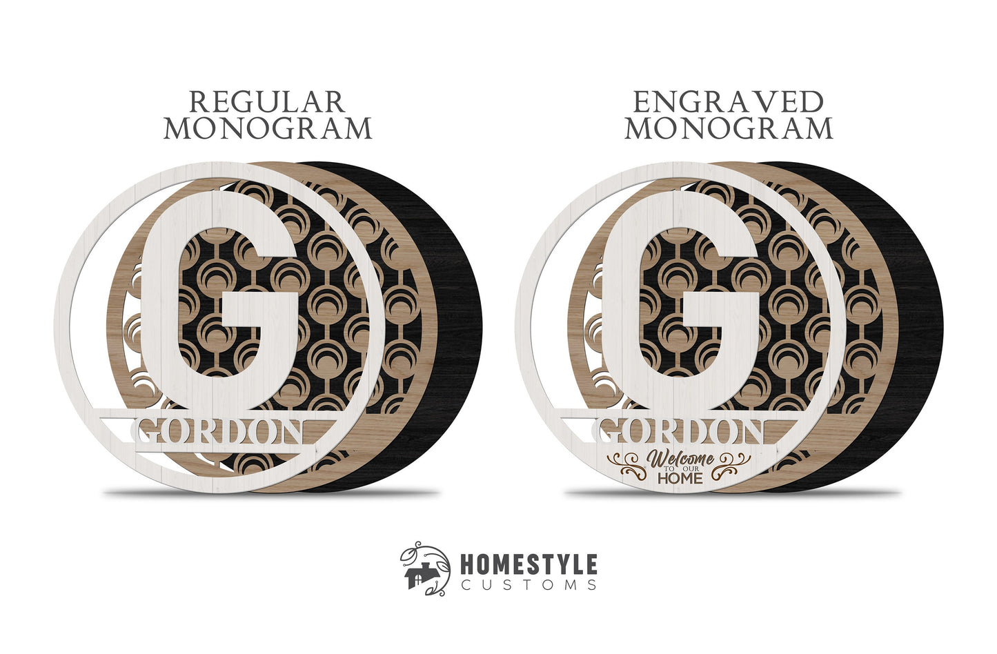 Pattern Monogram Set - 29 Pattern Designs Included -- SVG File Download - Sized for Glowforge