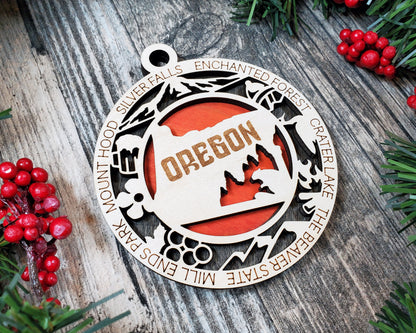 Oregon State Ornament - SVG File Download - Sized for Glowforge - Laser Ready Digital Files