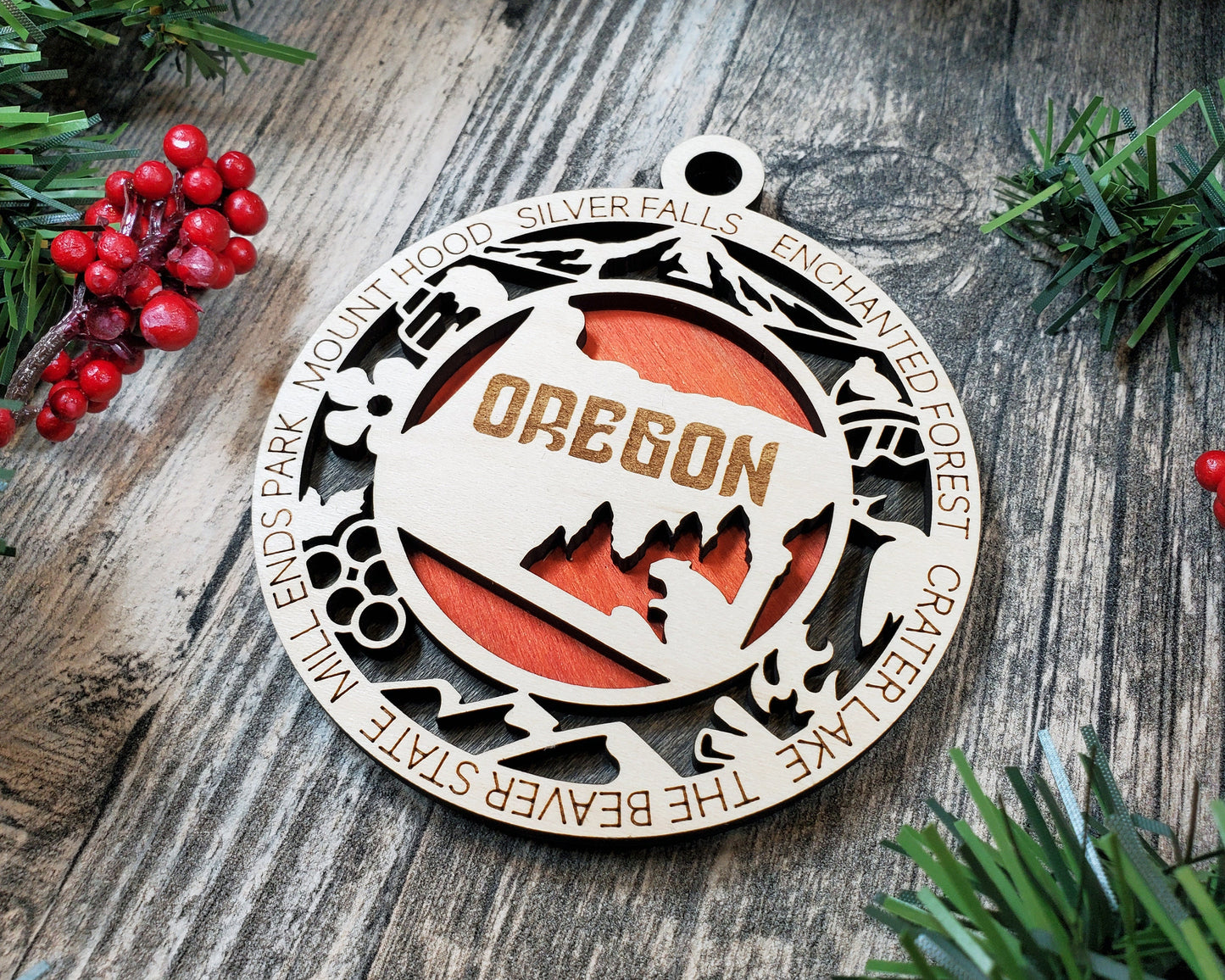 Oregon State Ornament - SVG File Download - Sized for Glowforge - Laser Ready Digital Files