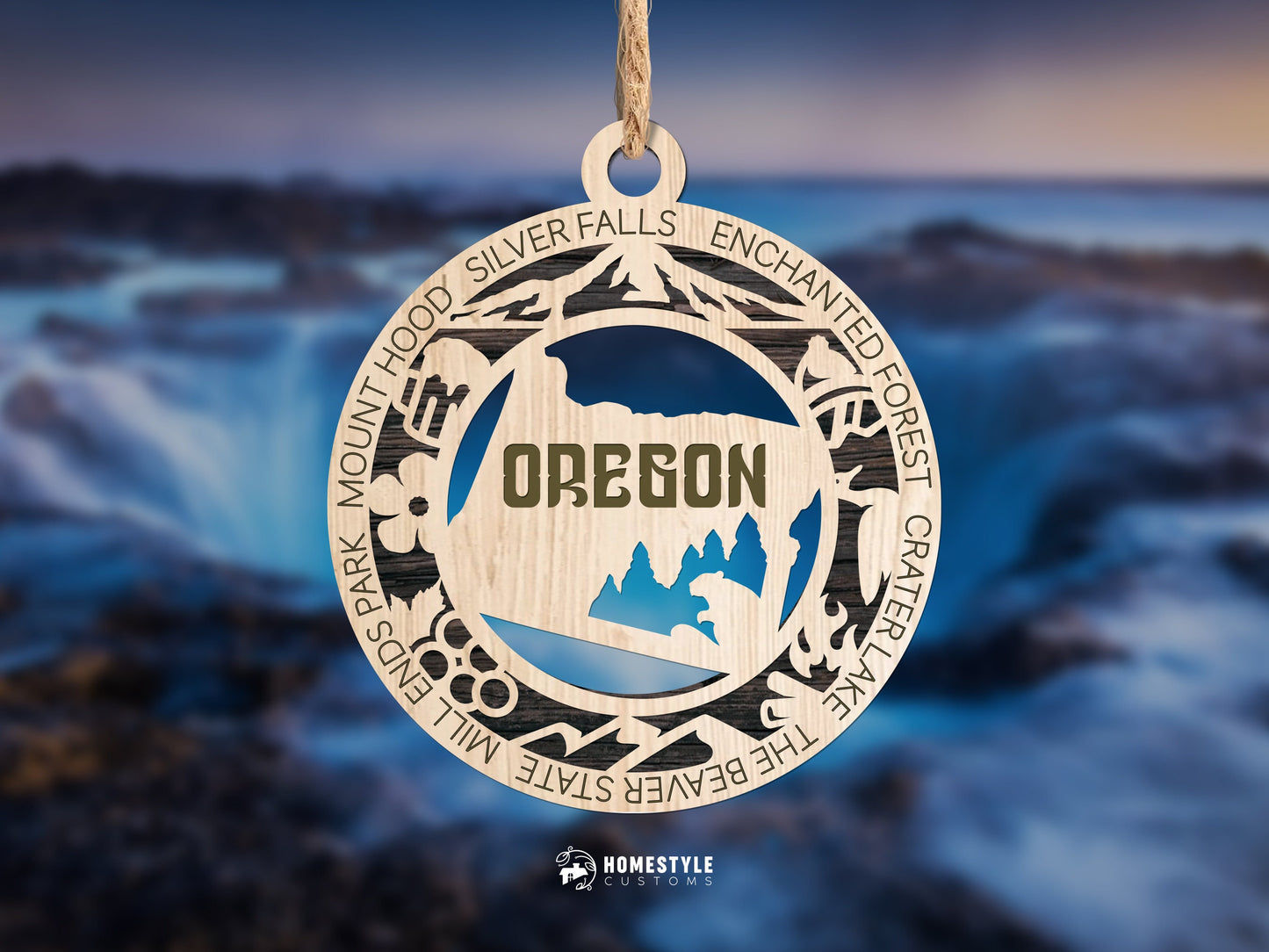 Oregon State Ornament - SVG File Download - Sized for Glowforge - Laser Ready Digital Files