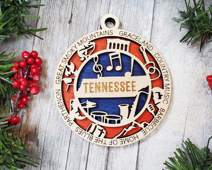 Tennessee State Ornament - SVG File Download - Sized for Glowforge - Laser Ready Digital Files