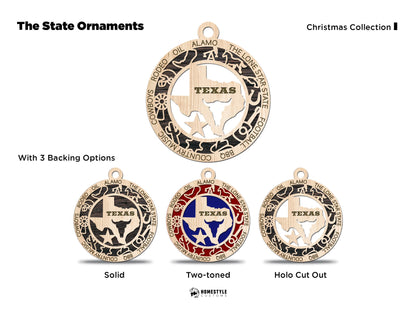 Texas State Ornament - SVG File Download - Sized for Glowforge - Laser Ready Digital Files
