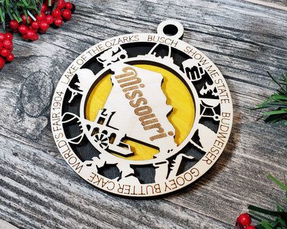 Missouri State Ornament - SVG File Download - Sized for Glowforge - Laser Ready Digital Files