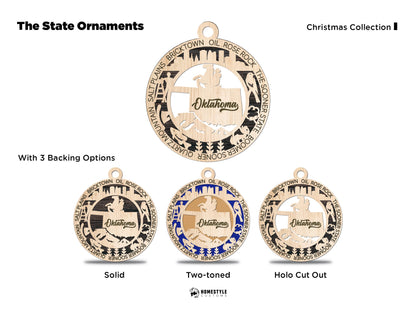 Oklahoma State Ornament - SVG File Download - Sized for Glowforge - Laser Ready Digital Files