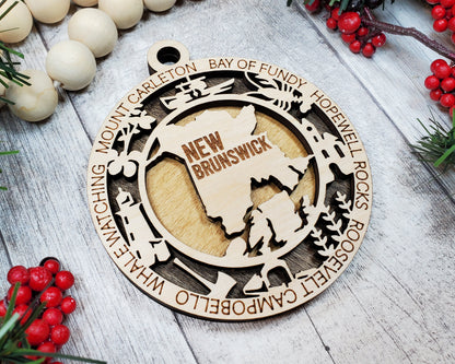 New Brunswick Provincial Ornament - Canada - SVG File Download - Sized for Glowforge - Laser Ready Digital Files