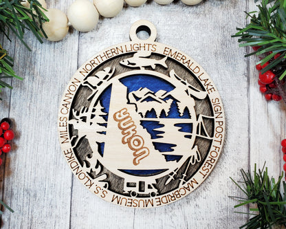 Yukon Ornament - Canada - SVG File Download - Sized for Glowforge - Laser Ready Digital Files