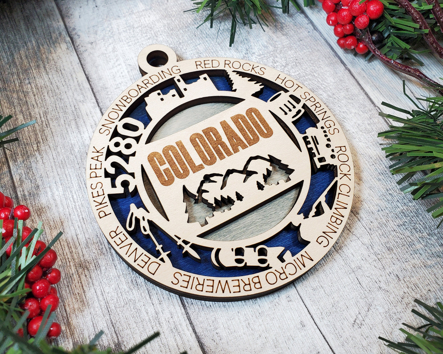 Colorado State Ornament - SVG File Download - Sized for Glowforge - Laser Ready Digital Files