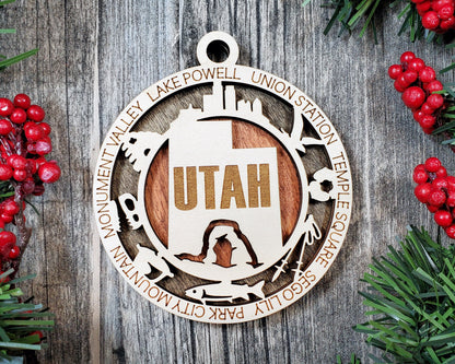 Utah State Ornament - SVG File Download - Sized for Glowforge - Laser Ready Digital Files