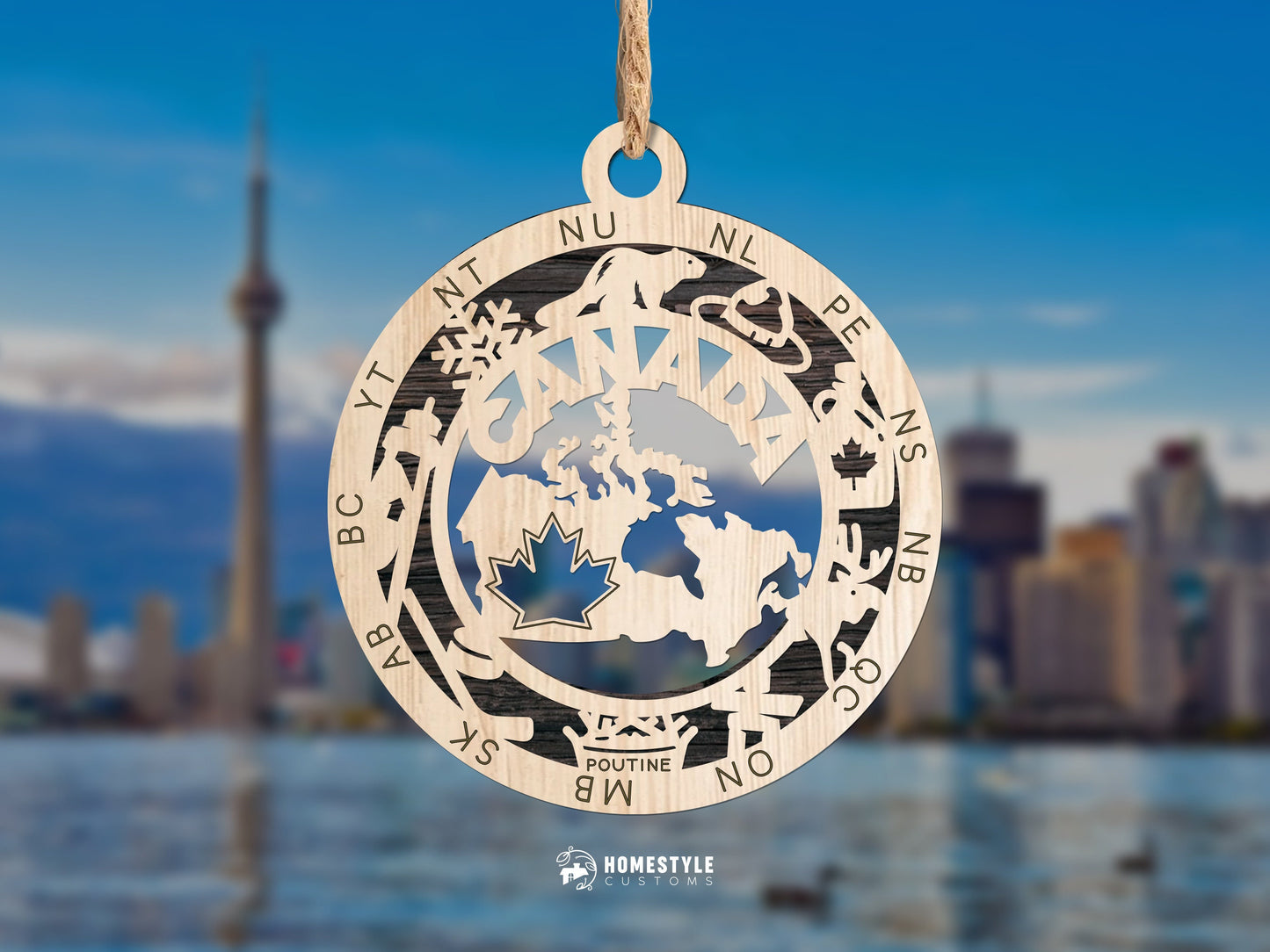 Canada Ornament - SVG File Download - Sized for Glowforge - Laser Ready Digital Files