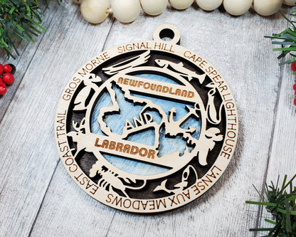 Newfoundland and Labrador Provincial Ornament - Canada - SVG File Download - Sized for Glowforge - Laser Ready Digital Files