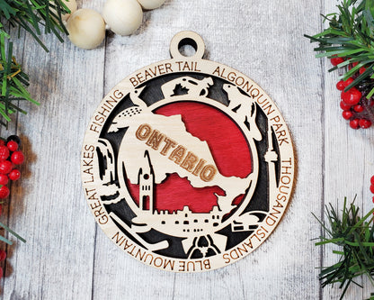 Ontario Provincial Ornament - Canada - SVG File Download - Sized for Glowforge - Laser Ready Digital Files