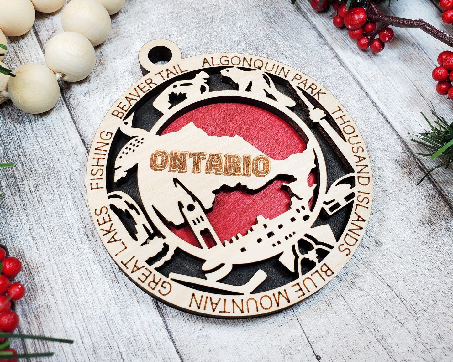 Ontario Provincial Ornament - Canada - SVG File Download - Sized for Glowforge - Laser Ready Digital Files