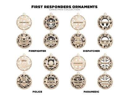 First Responder Mega Ornament Bundle - 40 Unique designs - SVG, PDF, AI File Download - Sized for Glowforge