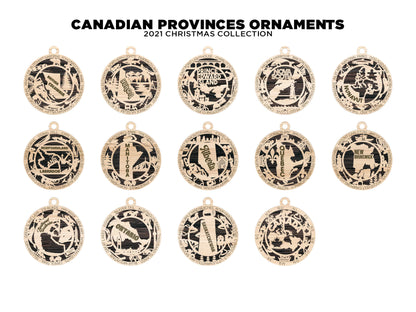Canadian Provincial Ornament Bundle - 14 Unique designs for each province, Territory & Country - SVG File Download - Sized for Glowforge