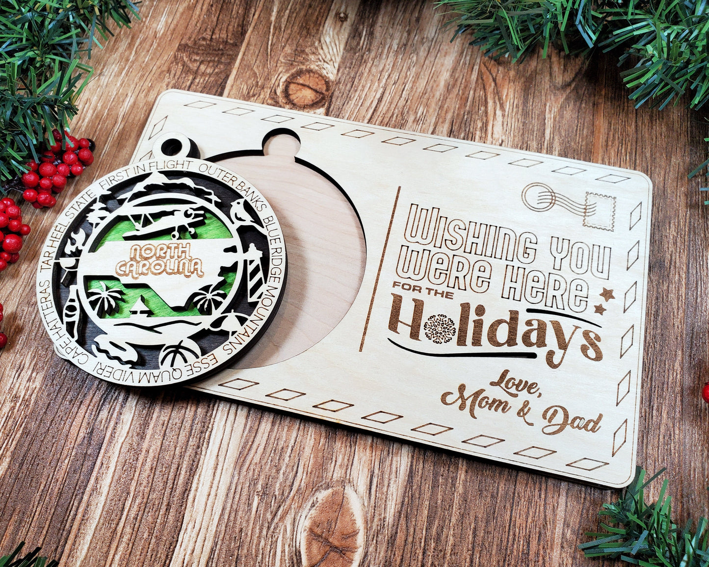 Ornament Postcards - 9 Design Templates - Ornaments sold Separately  - SVG File Download - Sized for Glowforge - Laser Ready Digital Files