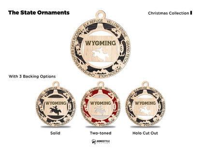 Wyoming State Ornament - SVG File Download - Sized for Glowforge - Laser Ready Digital Files