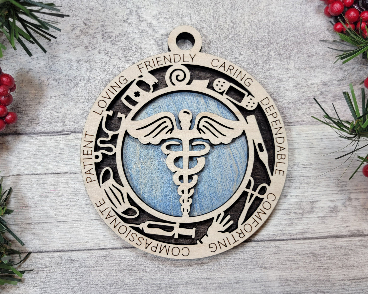 Medical Staff Ornament Bundle - 14 Unique designs - SVG, PDF, AI File Download - Sized for Glowforge