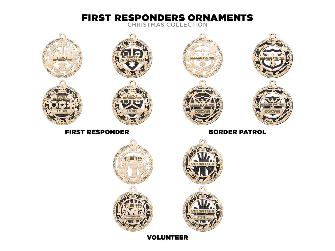 First Responder Mega Ornament Bundle - 40 Unique designs - SVG, PDF, A ...