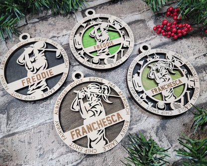 Golf - Stadium Series Ornaments - 4 Unique designs - SVG, PDF, AI File Download - Sized for Glowforge