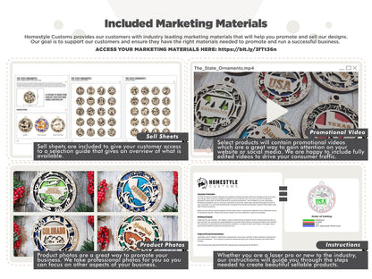 Motocross - Stadium Series Ornaments - 2 Unique designs - SVG, PDF, AI File Download - Sized for Glowforge