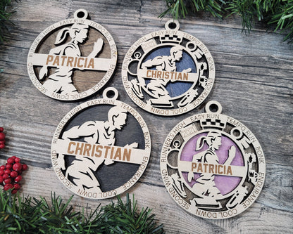 Running - Stadium Series Ornaments - 4 Unique designs - SVG, PDF, AI File Download - Sized for Glowforge