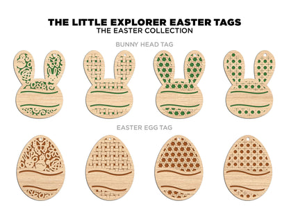 The Little Explorer Easter Tags - 20 Unique designs - SVG, PDF, AI File Download - Glowforge Tested