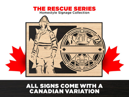 The Rescue Series Signage - 5 & 6 Star Deputy - 44 Designs - SVG File Download - Sized for Glowforge