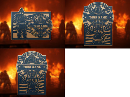 The Rescue Series Signage - Fire Fighter - 22 Designs - SVG File Download - Sized for Glowforge
