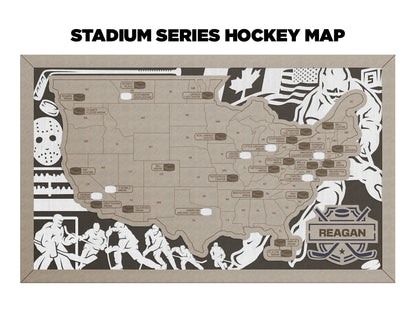 The Stadium Series Hockey Map - Stadium Tracker - SVG File Download - Sized for Glowforge