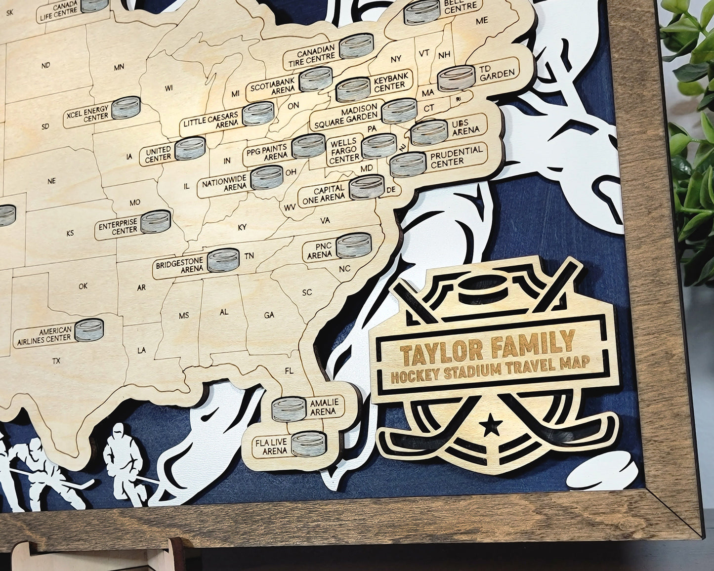 The Stadium Series Hockey Map - Stadium Tracker - SVG File Download - Sized for Glowforge