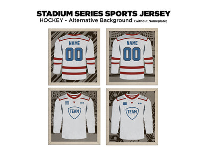Stadium Series Jerseys - Hockey - 3 Variations - Male, Female & Alternate Backgrounds - SVG File Download - Sized for Glowforge