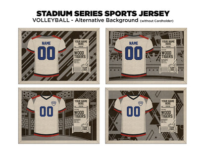 Stadium Series Jerseys - Volleyball - 3 Variations - Male, Female & Alternate Backgrounds - SVG File Download - Sized for Glowforge