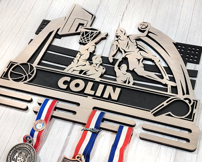 Stadium Series Medal Holders - Basketball - Male and Female Versions Included - SVG Files - Sized for Glowforge