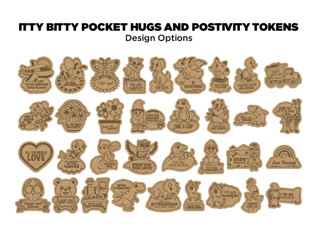 Itty Bitty Pocket Hugs and Positivity Tokens - 34 Original Designs Inc ...