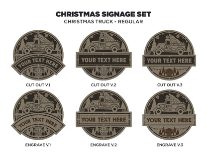 Christmas Signage Set - 40 Regular and Oversize options Included - SVG File Download - Sized & Tested in Glowforge