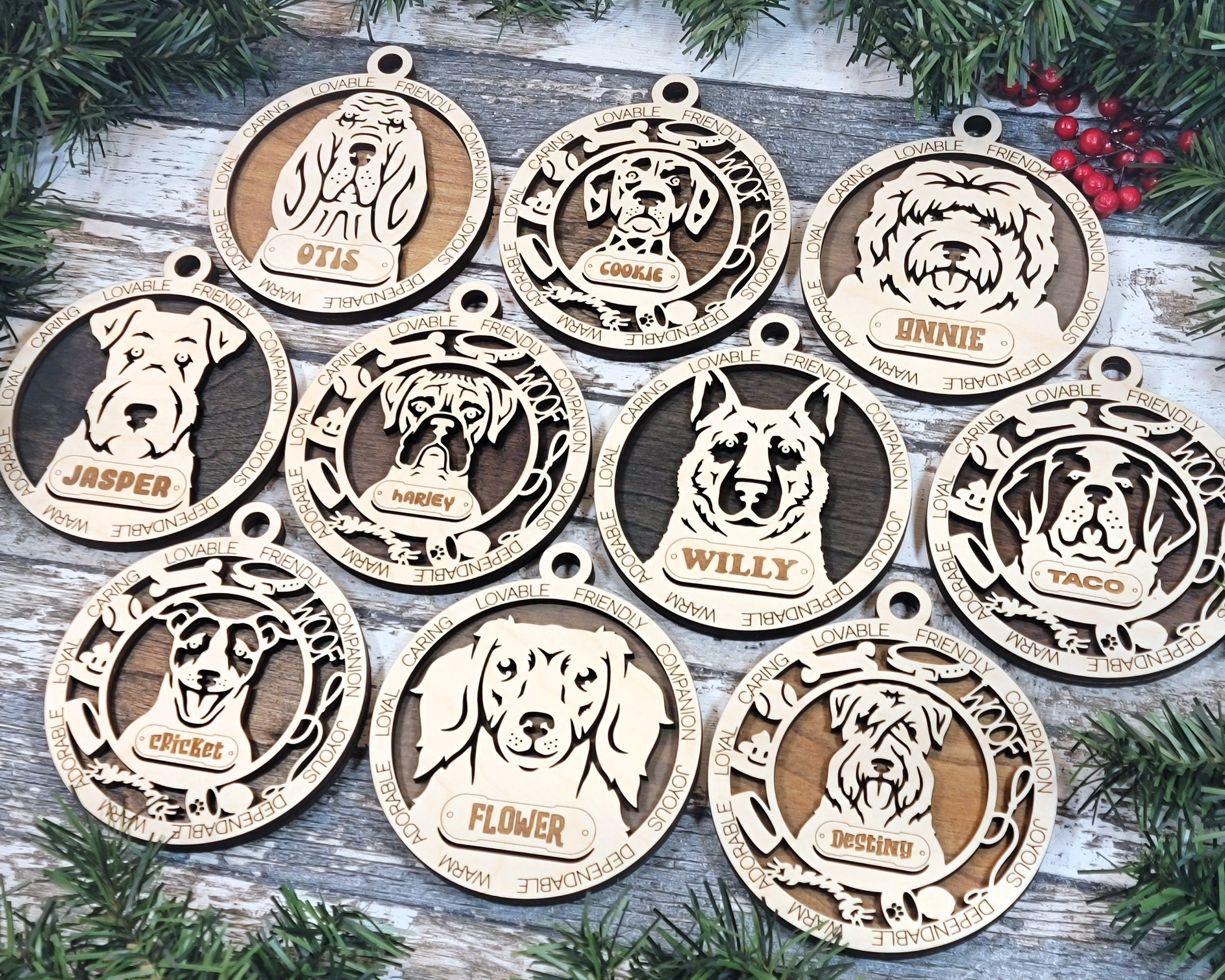 Personalized dog ornaments breed best sale