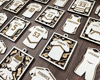 Stadium Series Jersey Ornaments - 15 Sports - 2 Variations for Each - SVG Files -Glowforge & Lightburn Tested