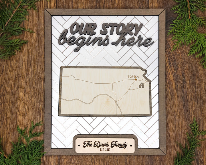The Kansas State Frame - 13 text options, 12 backgrounds, 25 icons Included - Make over 7,500 designs - Glowforge & Lightburn Tested