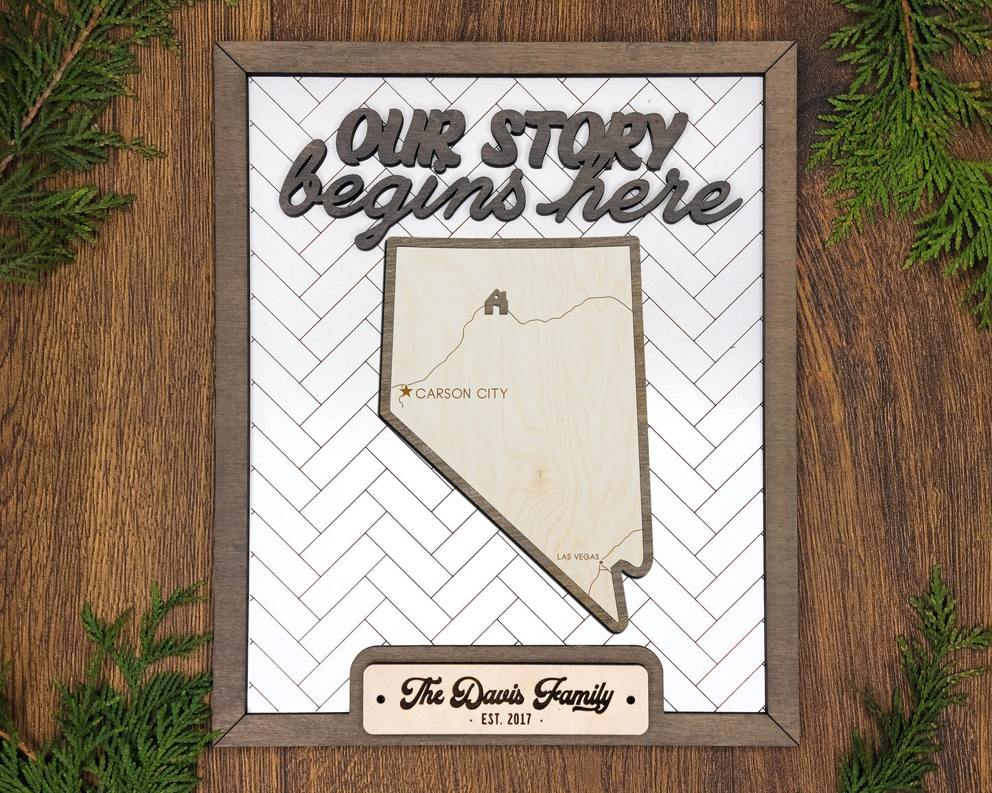 The Nevada State Frame - 13 text options, 12 backgrounds, 25 icons Included - Make over 7,500 designs - Glowforge & Lightburn Tested