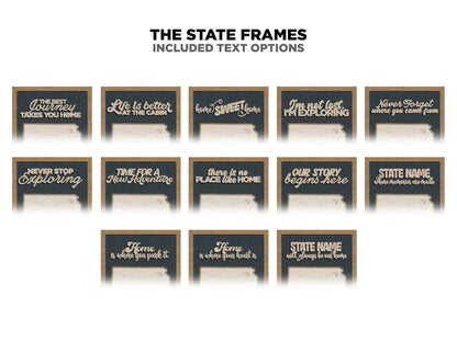 The New Mexico State Frame - 13 text options, 12 backgrounds, 25 icons Included - Make over 7,500 designs - Glowforge & Lightburn Tested
