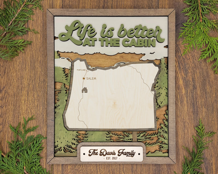The Oregon State Frame - 13 text options, 12 backgrounds, 25 icons Included - Make over 7,500 designs - Glowforge & Lightburn Tested