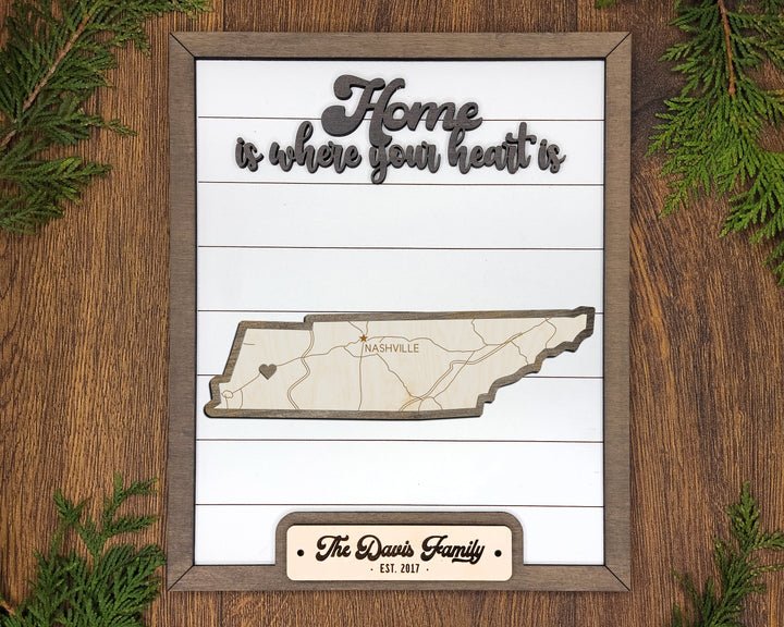 The Tennessee State Frame - 13 text options, 12 backgrounds, 25 icons Included - Make over 7,500 designs - Glowforge & Lightburn Tested